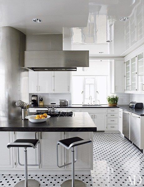 Black And White Floors That Make A Statement Black Kitchen Countertops Kitchen Flooring Kitchen Renovation