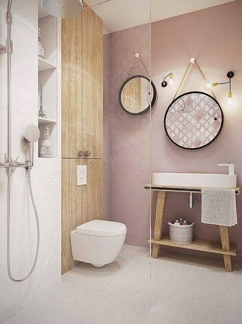 Idée décoration Salle de bain \u2013 Salle de bain girly avec couleur