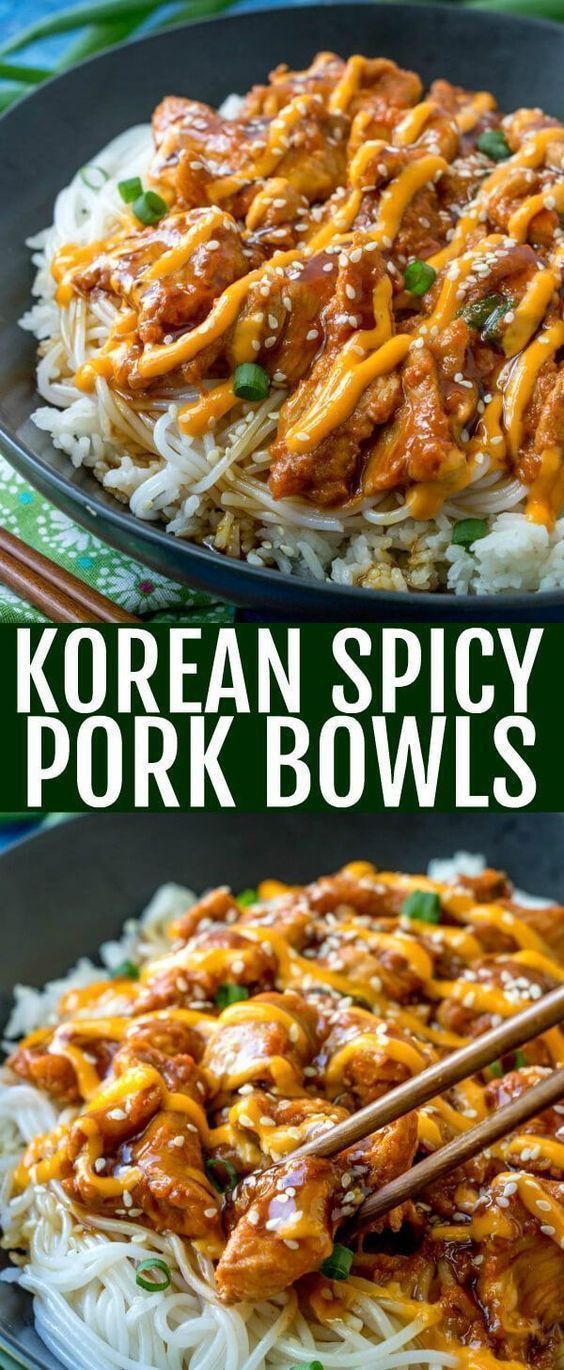 Korean Spicy Pork Bowls
