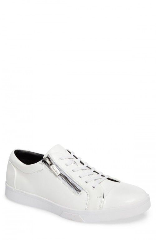 white shoes with zipper