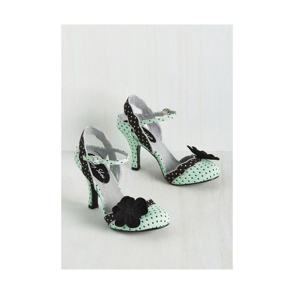 green strap up heels