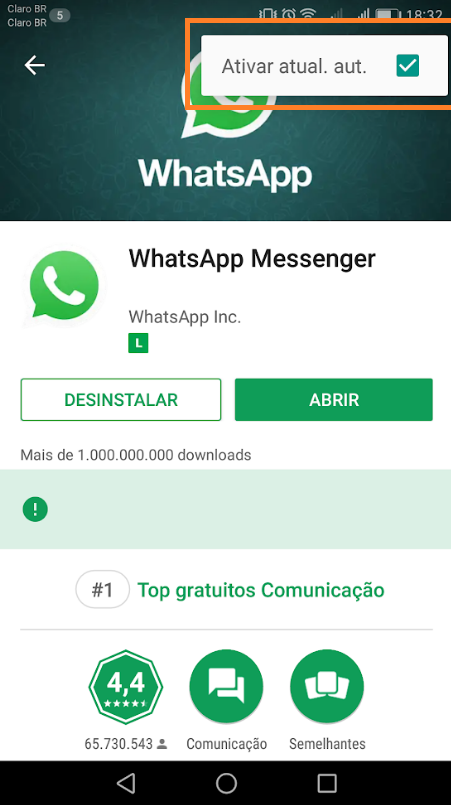 Como Atualizar Whatsapp Tecnoblog Loja De Apps Engracado Whatsapp Whatsapp Celular