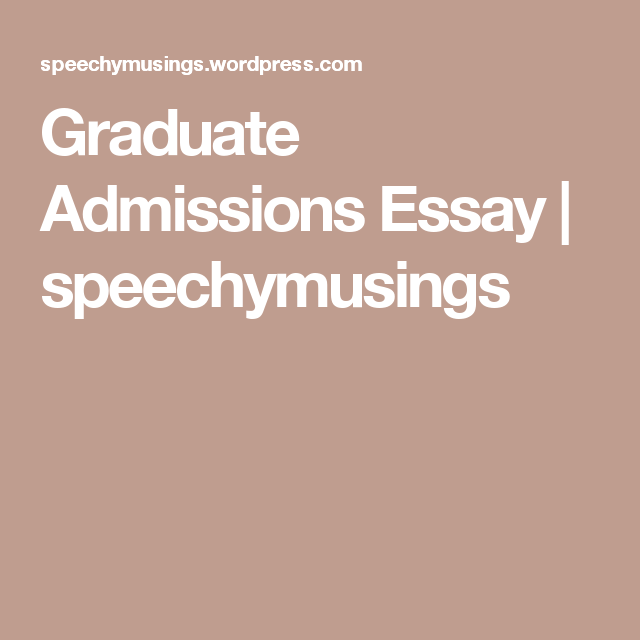 Graduate admission essay help toronto