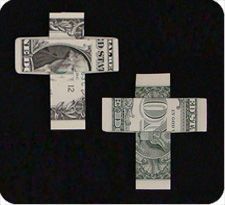 Dollar Bill Cross First Communion Gift
