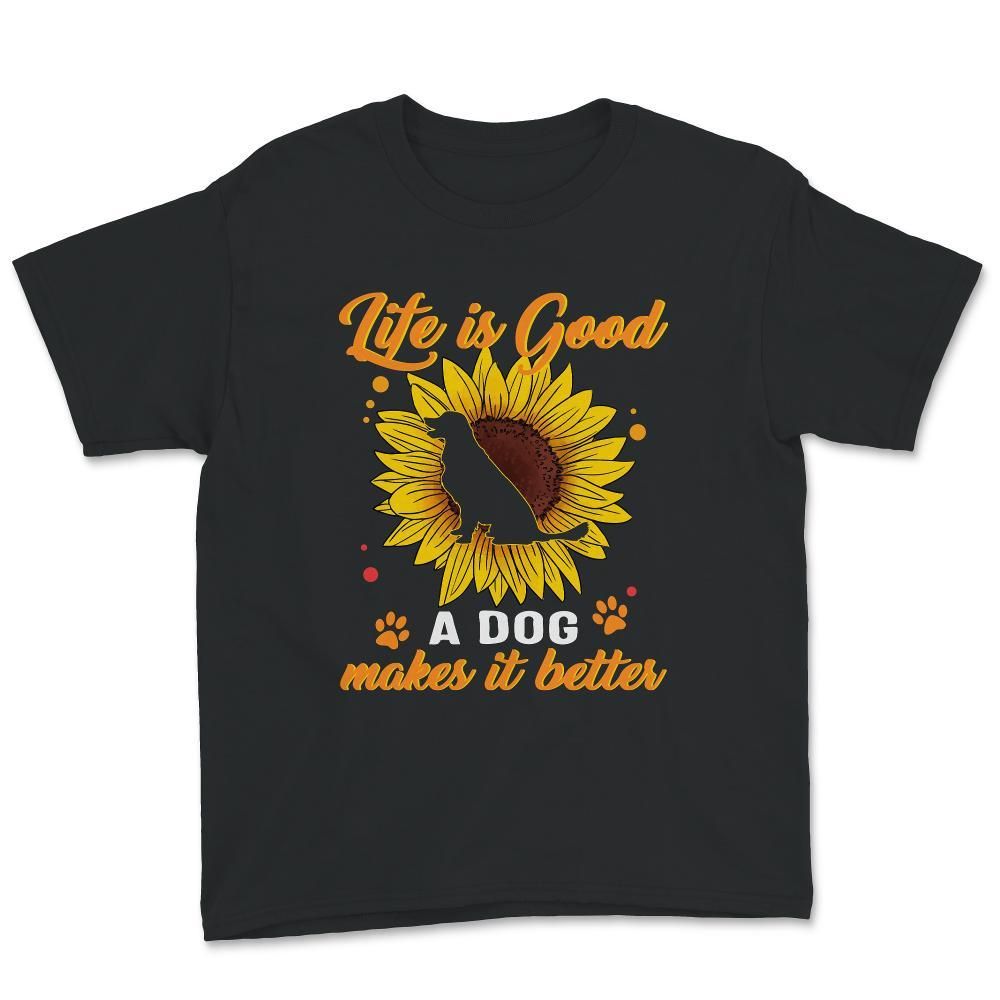 Dog And Books Animal Lover Tee Sweatshirt Life Is Good