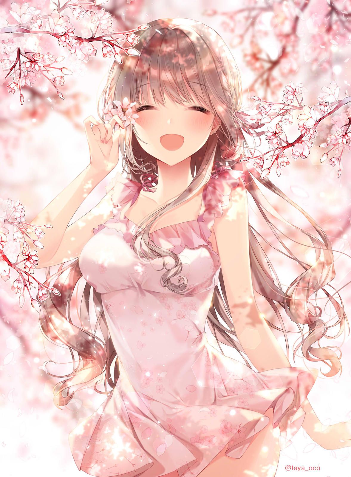 13+ Flower Crown Aesthetic Art Aesthetic Cute Anime Girl Background