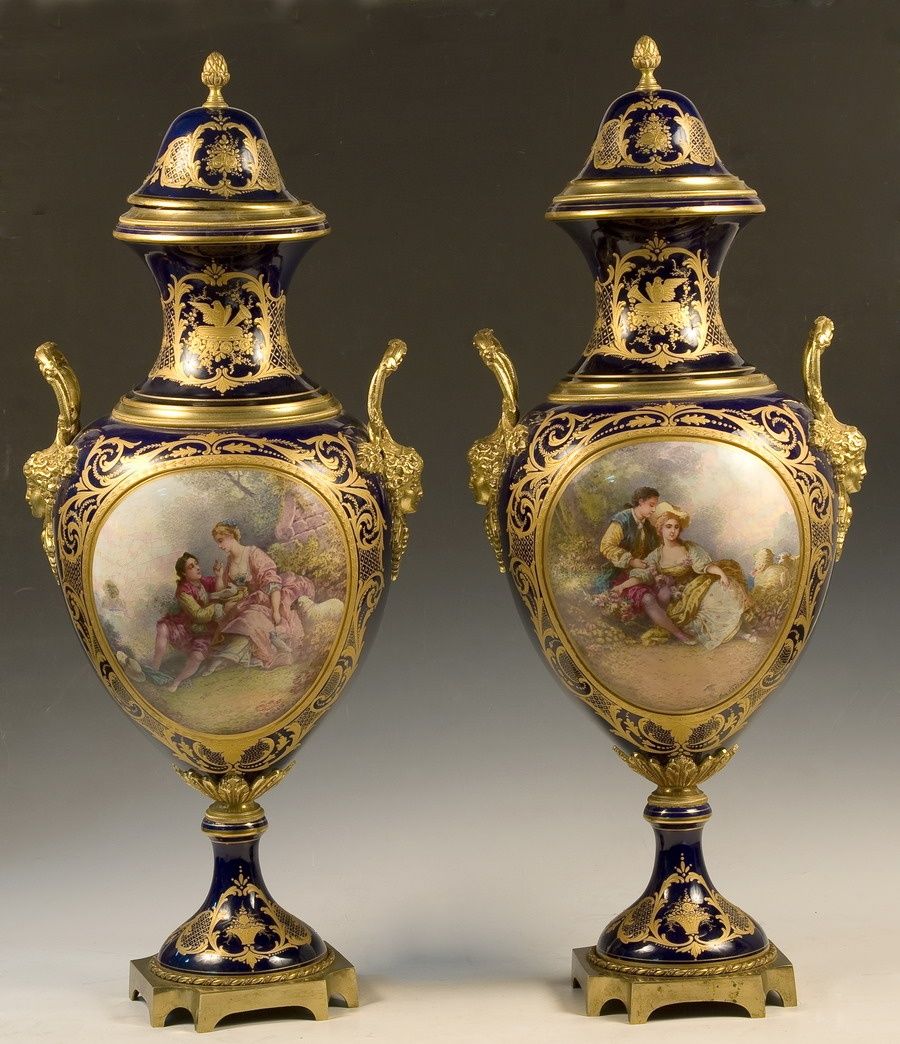 floreros antiguos de porcelana porcelana pareja de jarrones de porcelana de sevres s floreros antiguos de porcelana porcelana pareja de jarrones de porcelana de sevres s