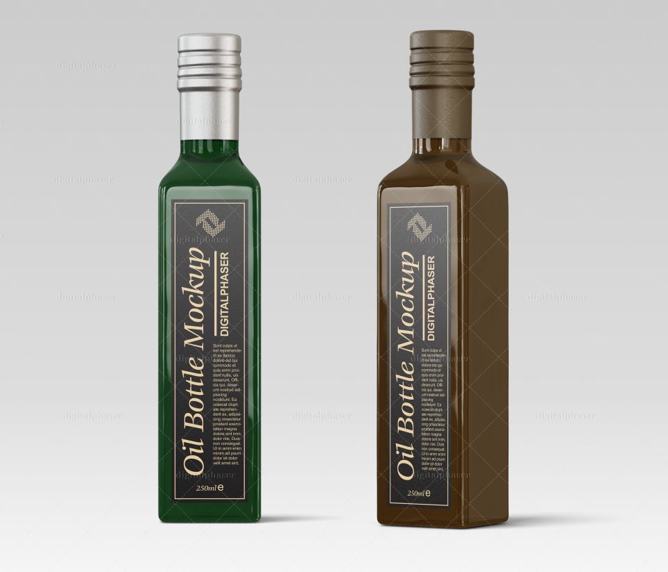 Glass Oil Bottle #Mockup | Flaschen
