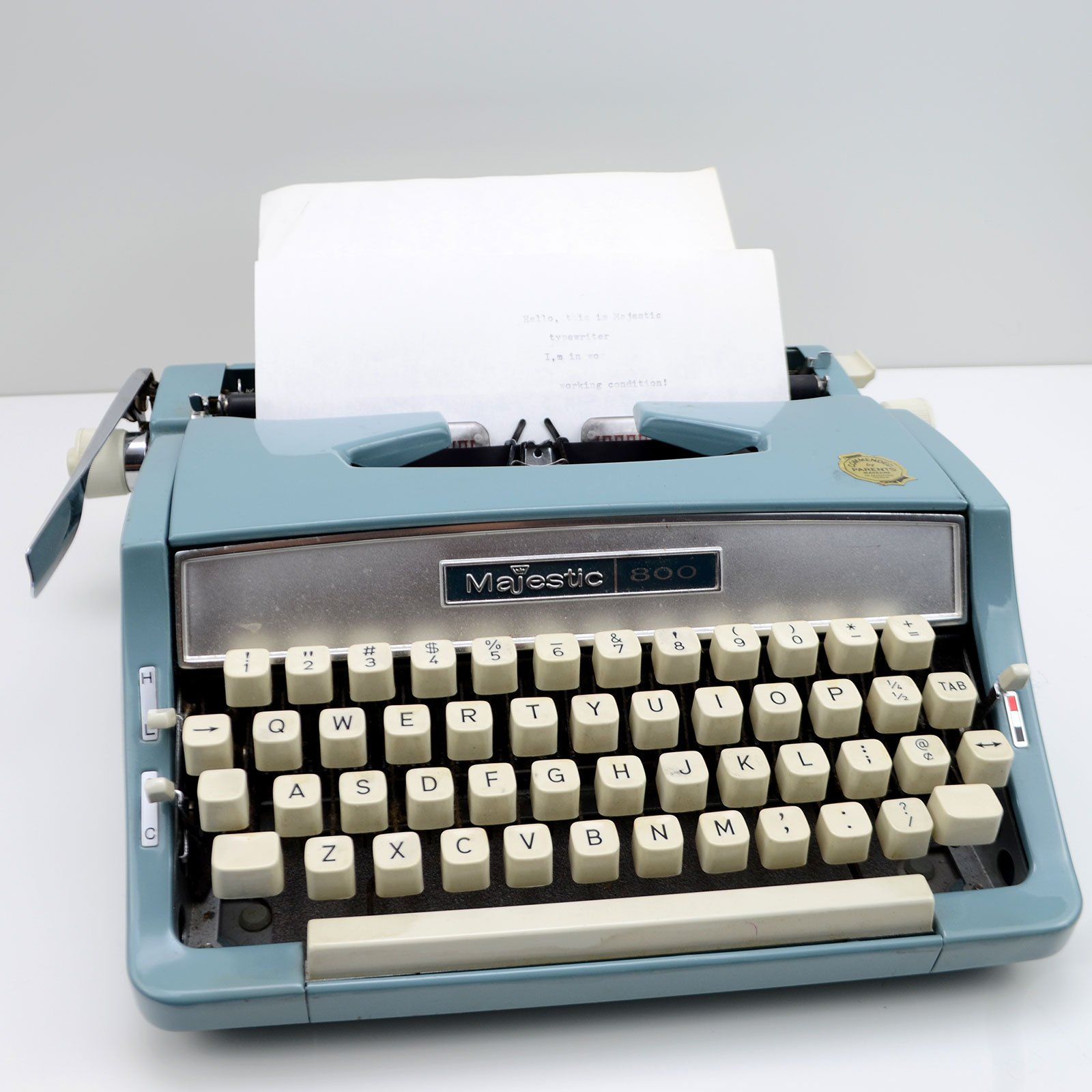 Vintage BROTHER MAJESTIC 800 Manual Typewriter Blue with Case Made in