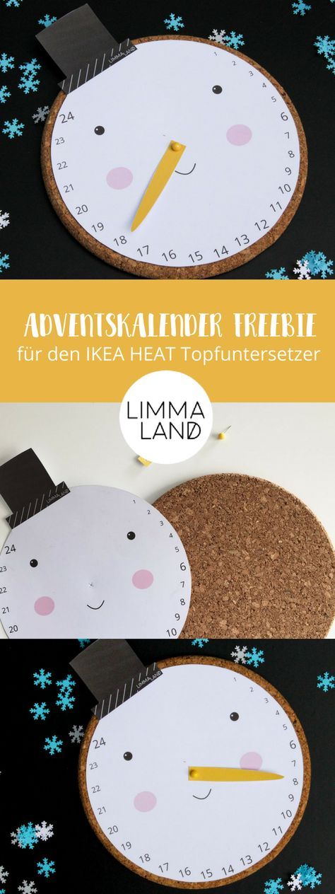 Schneemann basteln statt Adventskalender mit kostenloser Bastelvorlage #gemütlicheweihnachten
