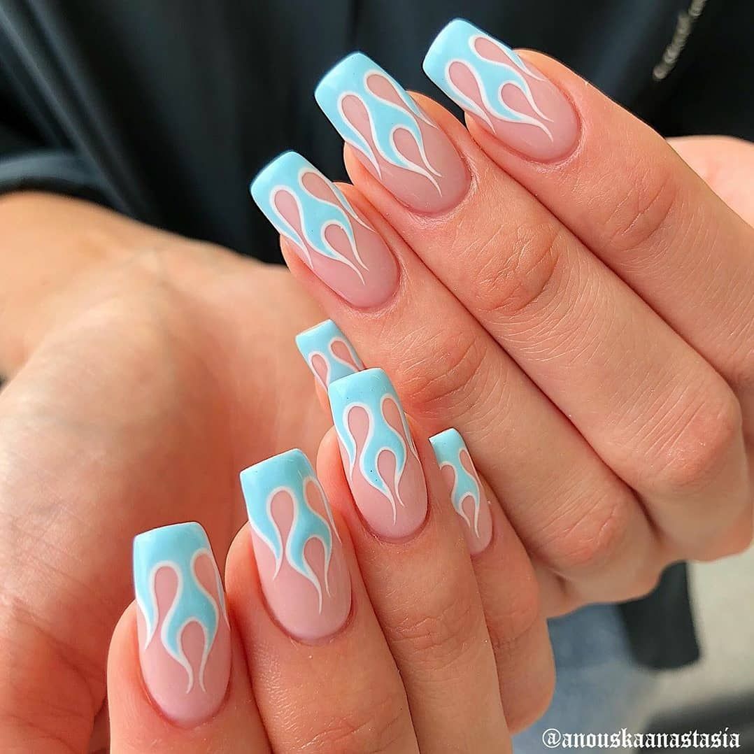 Flame Nails Nails Nail Decorations Manicure