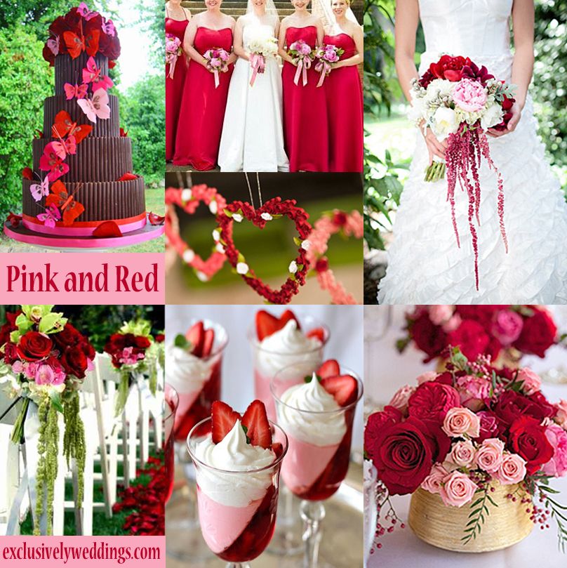 Pink Wedding Color Twelve Perfect Combinations Red Pink And Red Wedding