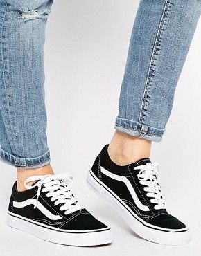 black and white vans asos