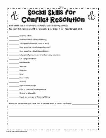 Social Skills For Conflict