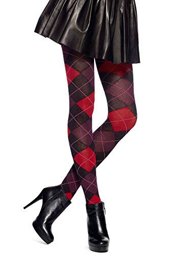 Hue Women's Argyle Sweater Tights, Deep Burgndy, S/M HUE http://www ...