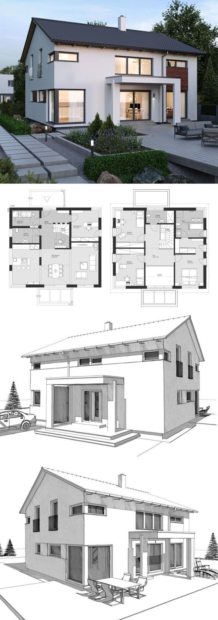 Einfamilienhaus ELK EH 189 mit Galerie - | HausbauDirekt.de