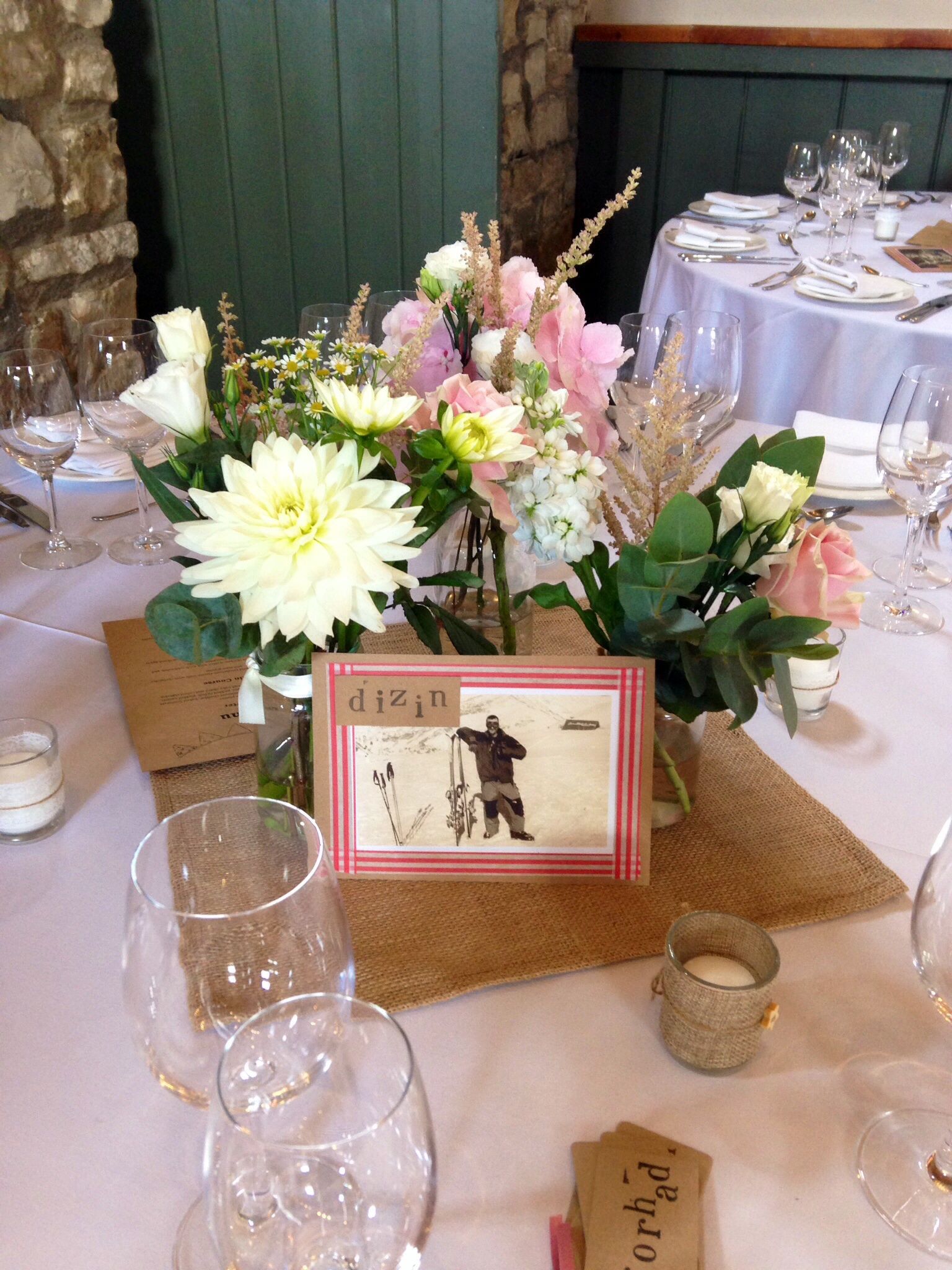 Jam Jar Table Decorations Jam Jar Table Decorations