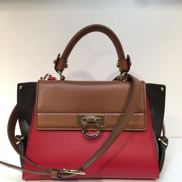 Salvatore Ferragamo Mini Sofia Tricolor Bag Brand New With Tags And Salvatore Ferragamo Mini Sofia Tricolor Bag Brand New With Tags And Dustbag Limited Combination