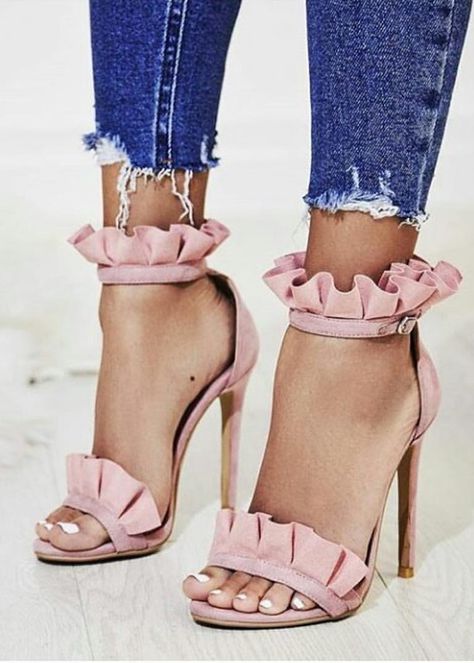 Cutest Little Ruffle Heels Topuklular Bayan Ayakkabi Topuklu Ayakkabilar