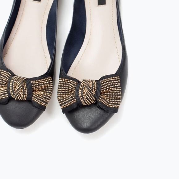 zara bow flats