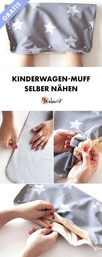 Kinderwagen-Muff nähen ohne Schnittmuster - kostenlose Nähanleitung via Makerist.de #nähenmitmakerist #nähen #nähanleitung #kinderwagenmuff #gratis #kostenlos #ohneschnittmuster #nähenmachtglücklich #nähenistwiezaubernkönnen #nähenisttoll #sewing #sew #diy #diyproject #strickanleitungbaby