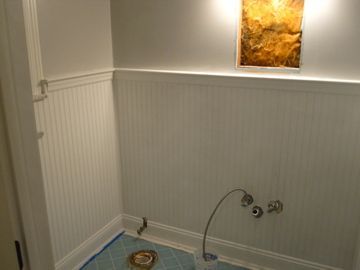 replacing old bathroom wall tile wikihow ugly bathroom tile covered over with bead board so much easier and did not have to remove the old tiles replacing old bathroom wall tile wikihow ugly bathroom tile covered over with bead board so much easier and did not have to remove the old tiles