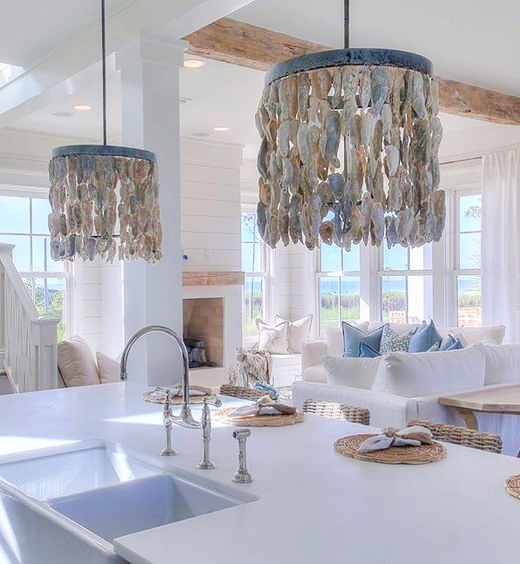 Oyster Shell Lampshade & Pendant Lights | DIY & Shop ...