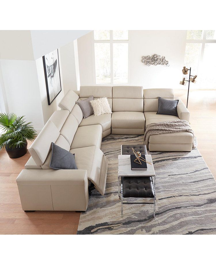 Furniture Nevio 5-pc Leather in 2021 | Modern leather sectional sofas