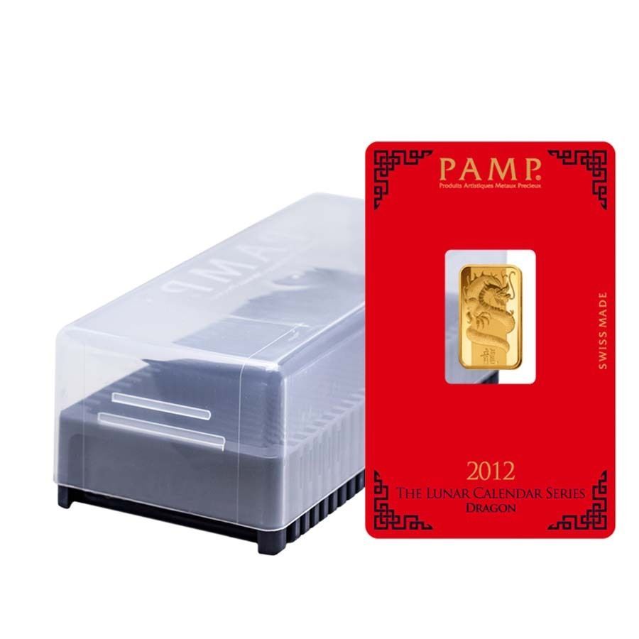 .999 Fine in Assay 100 gram Silver Bar Lunar Year of the Pig PAMP Suisse
