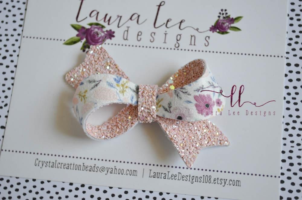 100 BLESSING Girl 4.5/" Angel Hair Bow Clip 4.5/" Rainbow Easter Christmas Custom