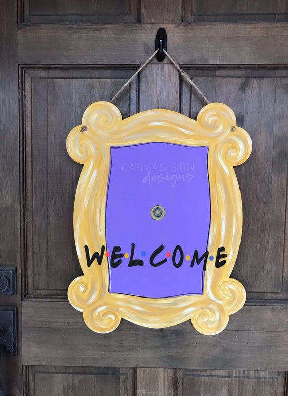 Download Friends Frame Welcome Door Hanger TV Show in 2020 | Door ...