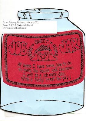 I Am Thankful For My Home Job Jar Teaching Primary The Church Of I Am Thankful For My Home Job Jar