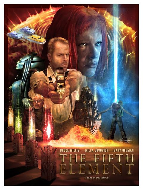 The Fifth Element 11X17 Movie Poster Bruce Willis Jovovich