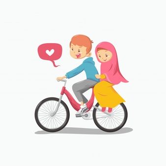 Cute muslim bride and groom cartoon for wedding card Vector | Premium Download Sweet Couple Cartoon, Cute Couple Comics, Cute Bunny Cartoon, Couples Comics, Cute Couple Art, Cute Love Cartoons, Cute Couples, Couples Muslim, Bride Muslim