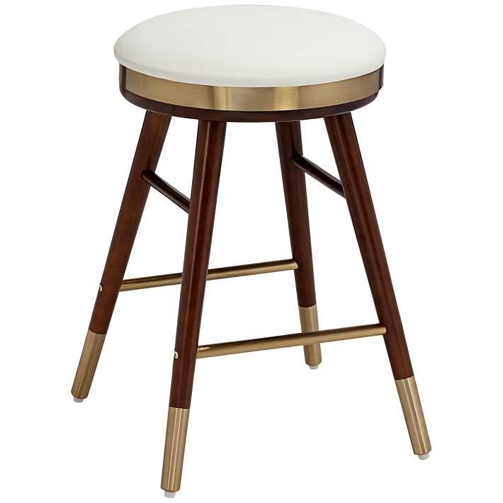 Parker White Leather Backless Counter Stool 64g37 Lamps Plus Stools Parker White Leather Backless Counter, Lamps Plus Backless Counter Stools