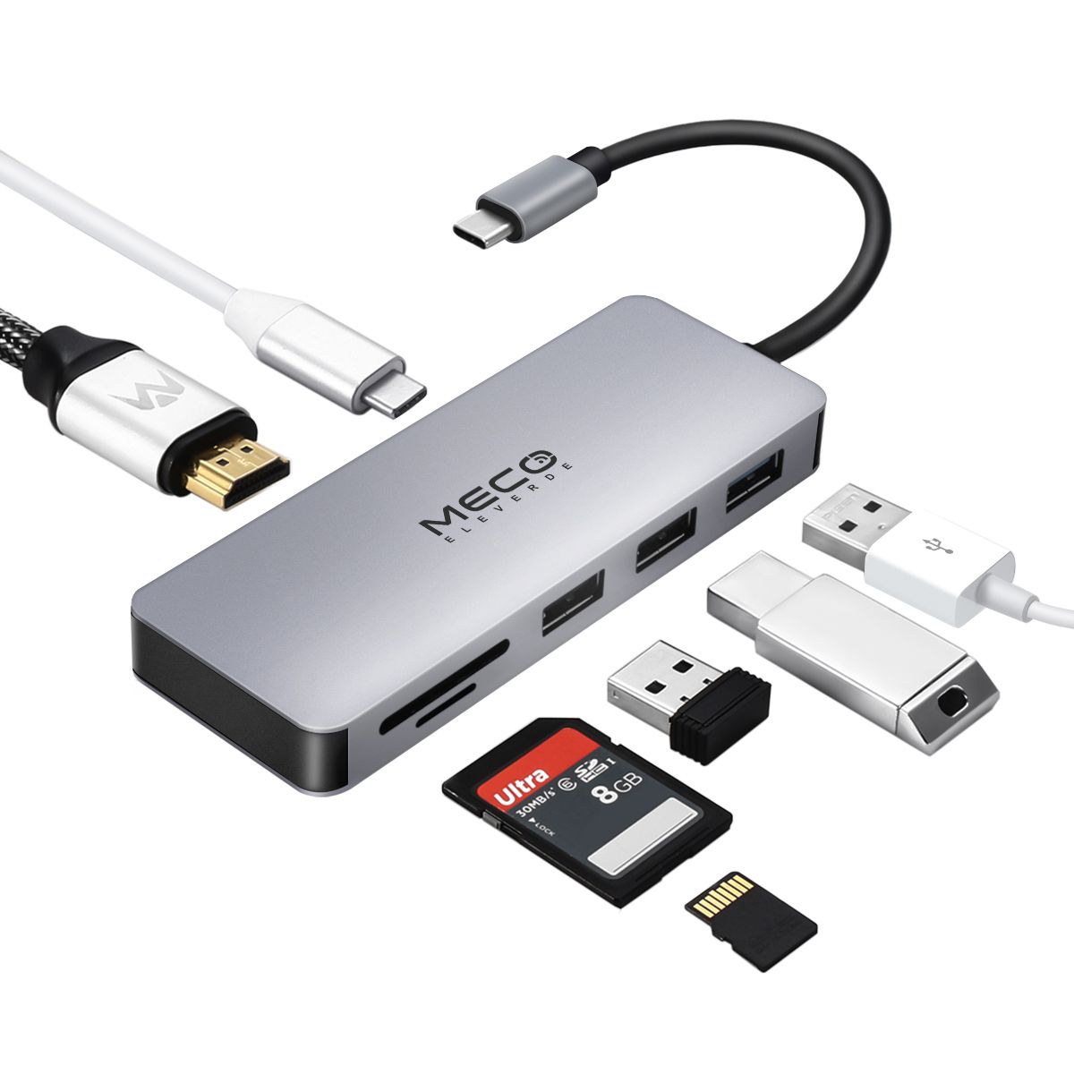 Type C to 4K HDMI USB 3.0 Charging HUB Adapter USB-C Converter for Macbook MT