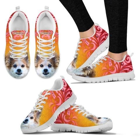 sneakers with dog prints