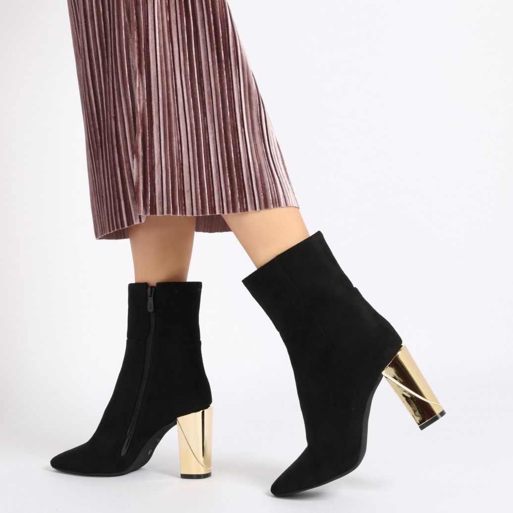 suede perspex heels