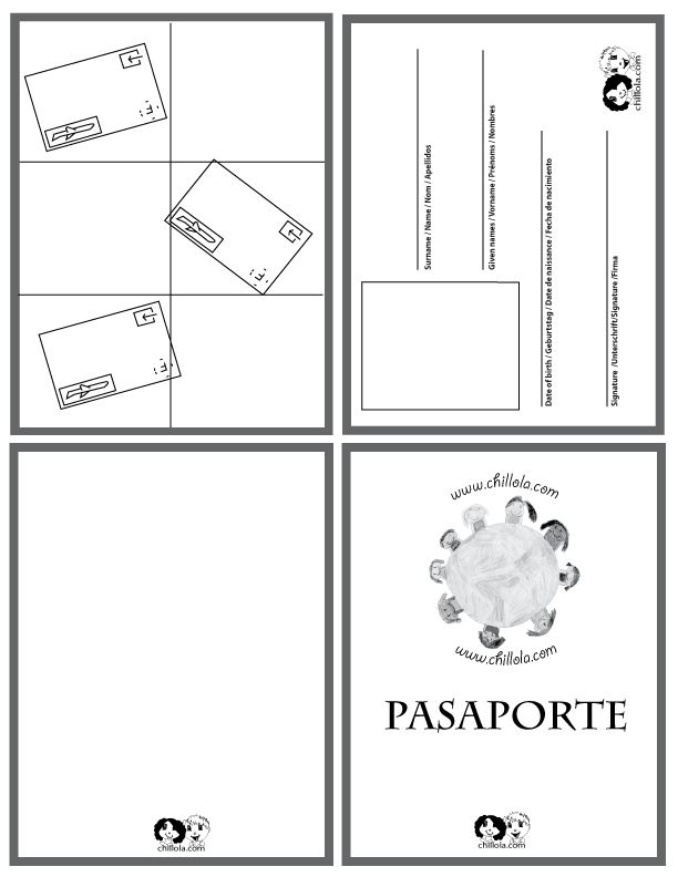 passport spanish passport template passport for kids passport template