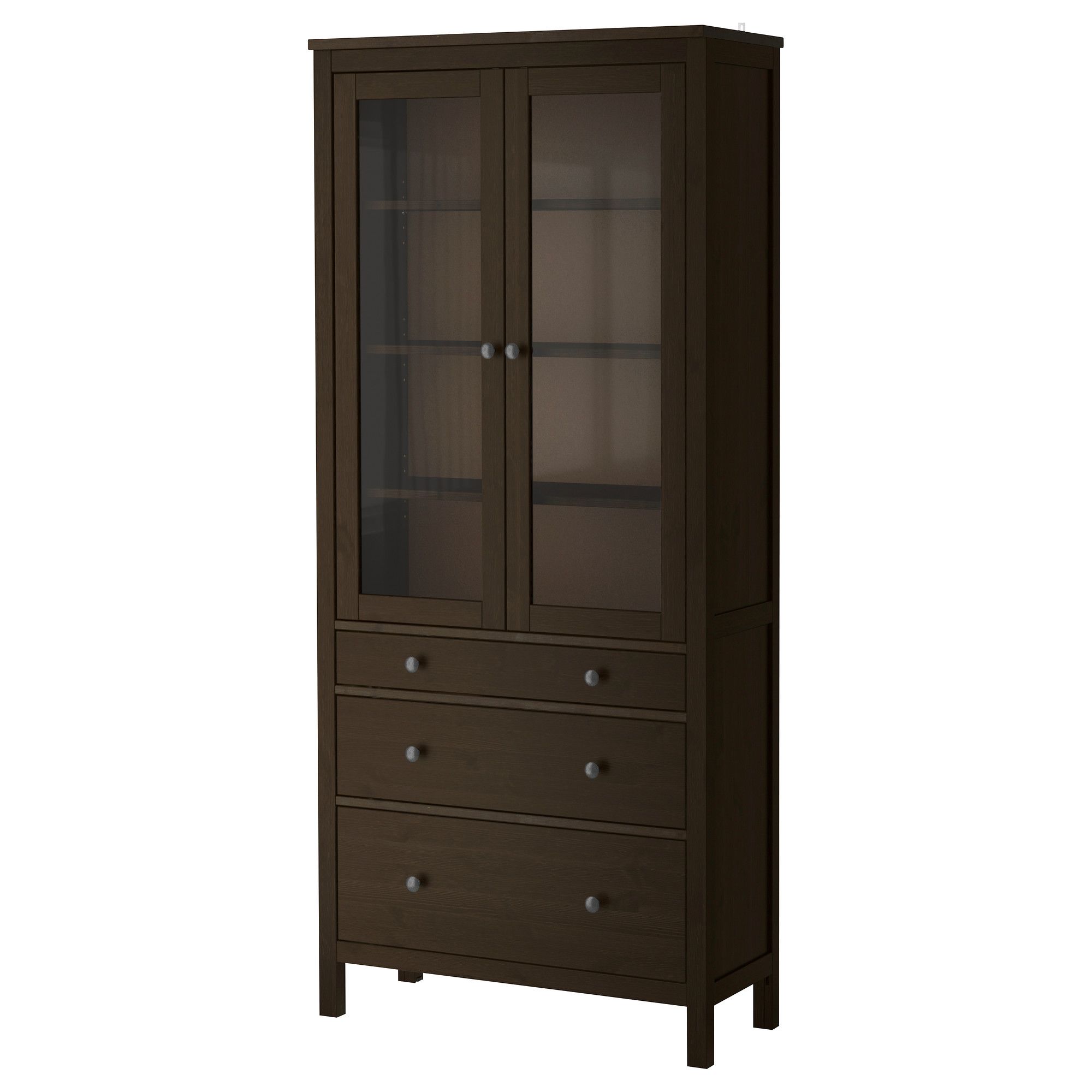 I Want This Sooooo Bad Hemnes Glass Door Cabinet With 3 Drawers Hemnes Glass Door Cabinet With 3 Drawers Black Brown Ikea