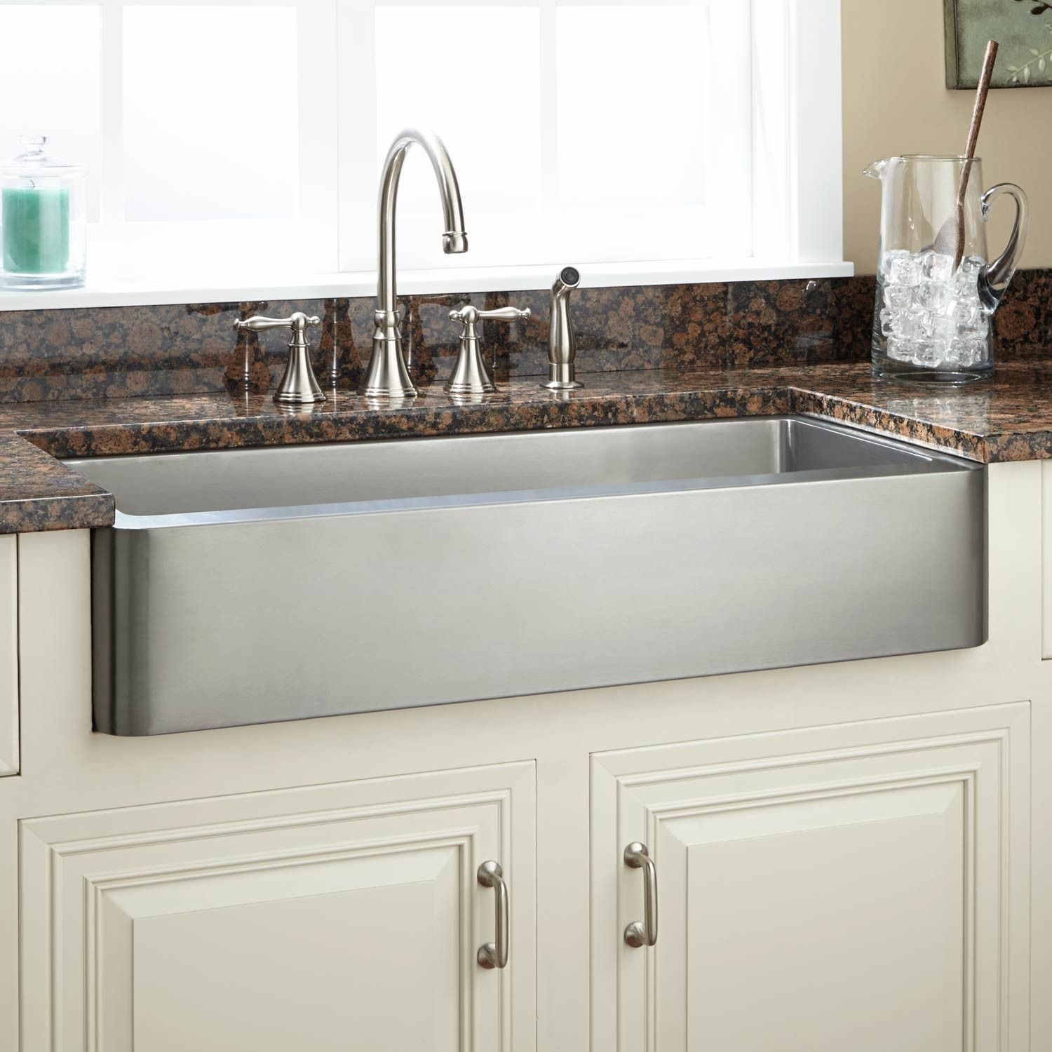 36 Hazelton Stainless Steel Retrofit Farmhouse Sink Kitchen 36 Hazelton Stainless Steel Retrofit Farmhouse Sink