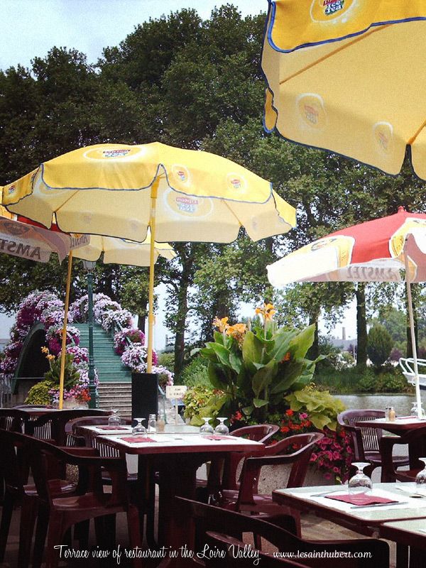 Panoramic terrace view of restaurant in Loire Valley. Le Saint-Hubert (Briare, France) Loire Valley France, Win A Trip, Restaurant, France Travel, Perfect Place, Terrace, Monument, Patio, Views