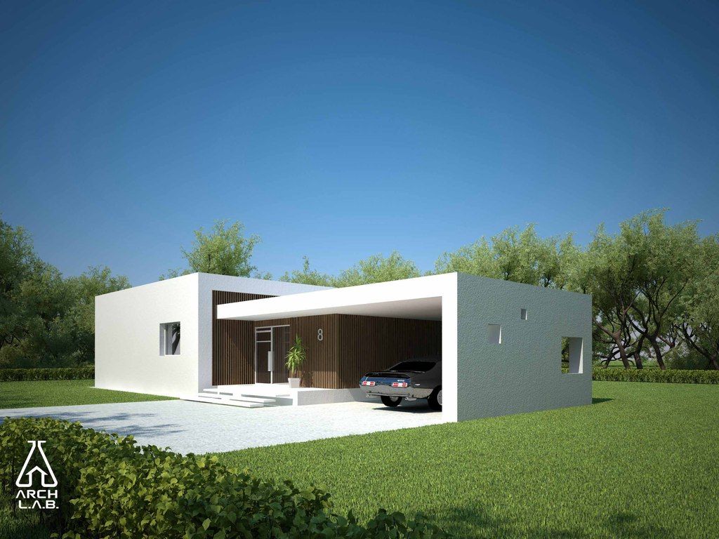 3 Bedroom Modern Flat Roof House Layout Part - 21: Modern Style House Plan - 3 Beds 2 Baths 1539 Sq/Ft Plan #552
