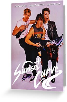 Sunset Curve Band Poster Greeting Card & Postcard Sunset Curve Band Poster Greeting Card & Postcard