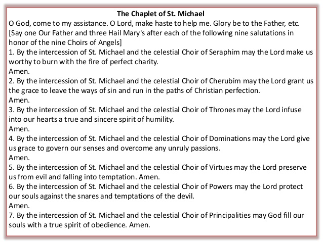 st michael chaplet - Google Search | Chaplet of st michael, Chaplet, St