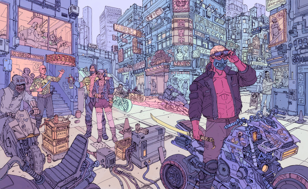 Arte De La Pandilla Tyger Claws Para Los Steelcases De Cyberpunk