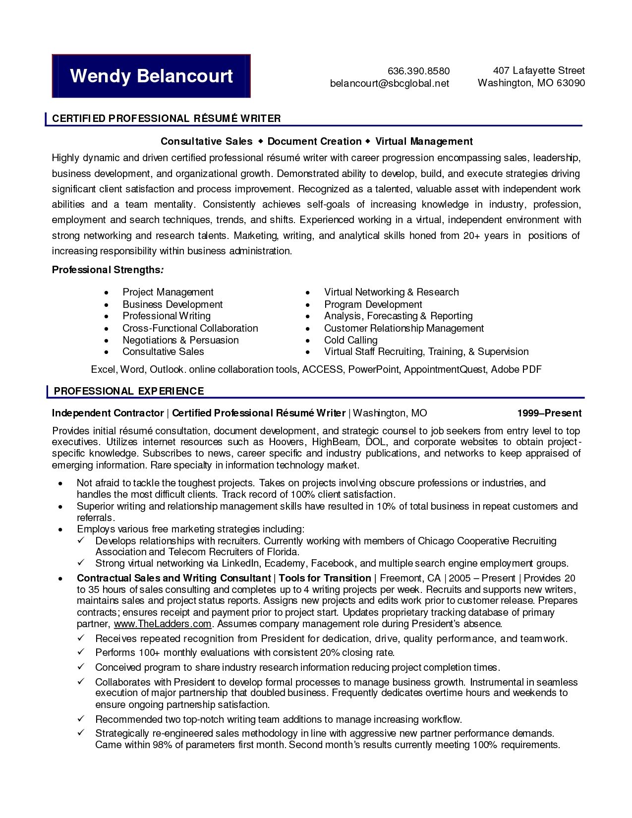 Buy Resume For Writer
