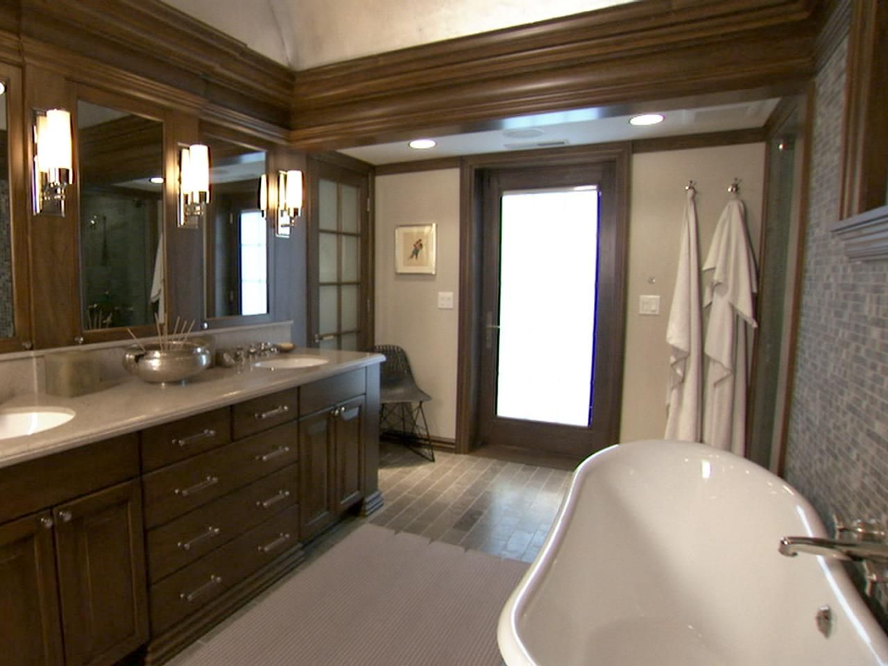 Gray And Brown Bathroom Ideas Part - 41: HGTVu0027s Top 10 Designer Bathrooms | Bathroom Ideas U0026 Design With Vanities, Tile, Cabinets