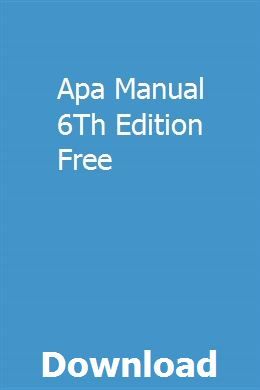 apa manual 6th edition free pdf download online full apa free apa manual 6th edition download