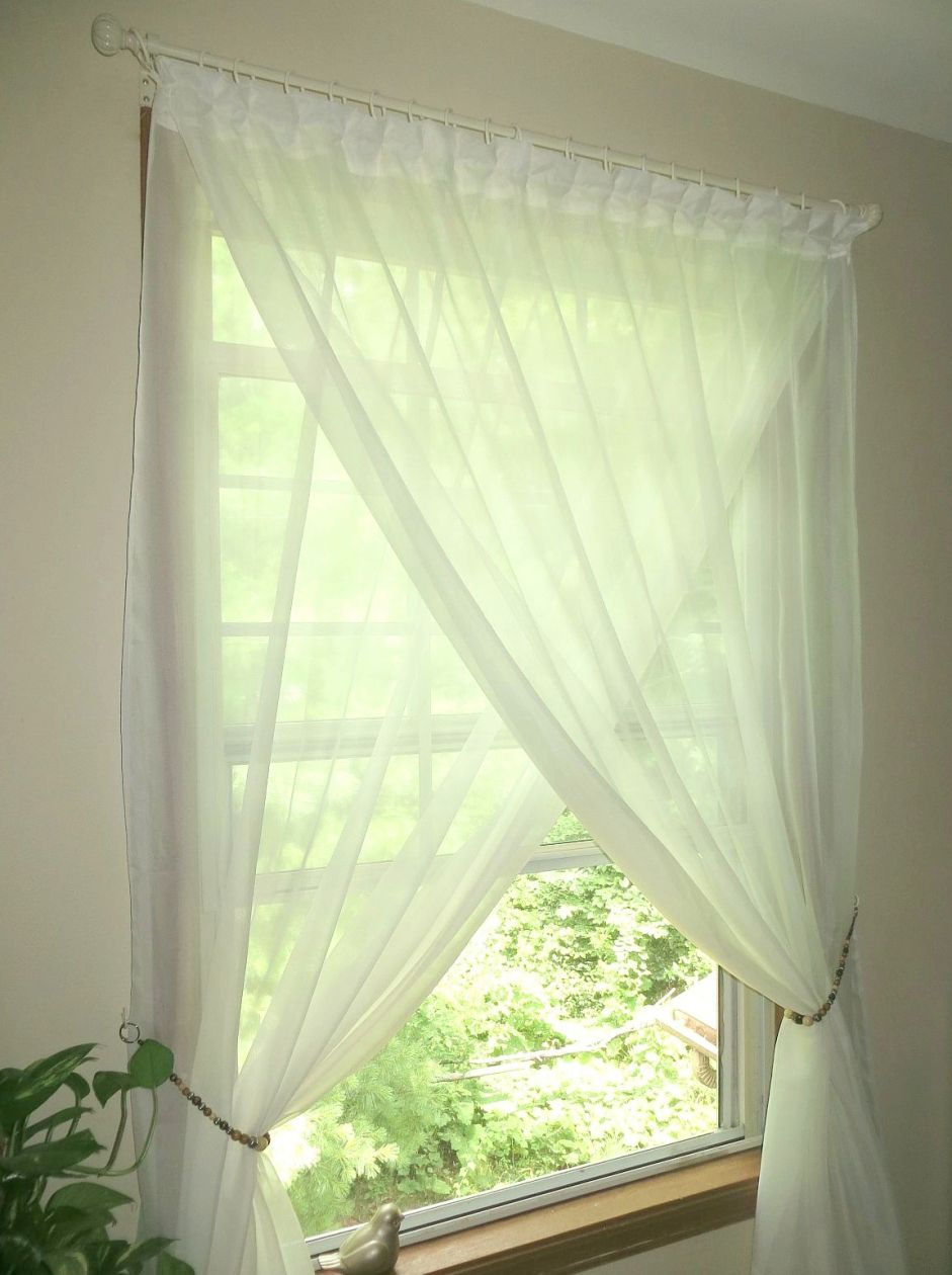 Overling Sheer Curtains Diy Beaded Tiebacks Champagne Ivory Cream Overling Sheer Curtains Diy Beaded Tiebacks Champagne Ivory Cream White Bohemian Beachy Shabby Chic Decor Bedroom Makeover By The Guru